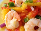 Lime-Garlic Shrimp with Mango-Mint Salsa