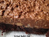 Peanut Butter Cup Crunch Brownie Bars