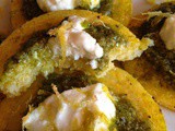 Pesto Goat Cheese Polenta Bites