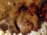 Saucy Pork Chops with Five Grain Blend