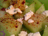 Seasoned Melon with Blue Cheese and Honey