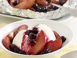 Summer Dessert: Grilled Peaches and Blueberries