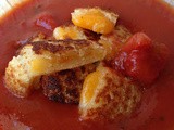 Tomato Soup with Grilled Cheese Croutons