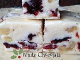 White Chocolate Cherry Walnut Fudge