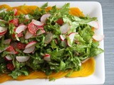 Beet Carpaccio with Arugula, Radishes and Grapefruit