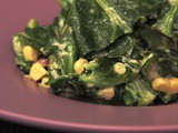 Spicy Collard Greens with Corn