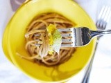 Pasta integrale con arancia e broccolo romano