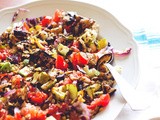 Tabbouleh con verdure e feta alla griglia