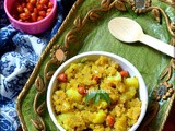 Aloo Poha using red rice poha/Kanda Poha