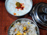 Corn Rice and Curd Rice-Kids Lunch box Ideas