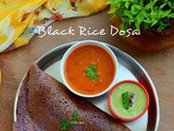 Karuppu Kavuni arisi Dosa/Black Rice Dosa