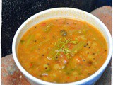 Keerai thandu Sambar/Spinach Stem Sambar