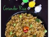 Kothamalli Saadam/Coriander Rice