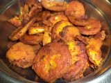 Raw banana masala fry