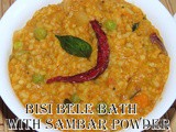 Avalakki Bisibele Bhath i Poha Bisibele Bhath with sambar powder