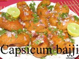 Capsicum bhaji recipe i Bell Pepper Fritters