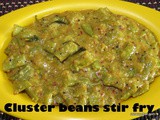 Cluster beans stir fry i Gorikai palya