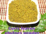 Curry Leaves Chutney Powder i Karibevu Chutney Pudi