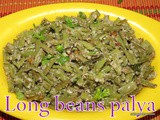 Long Beans stir fry i Mangalore Alasande Palya