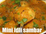 Mini idli sambar recipe