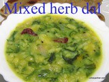 Mixed herb dal i side dish for roti’s
