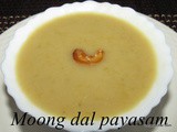 Moong dal payasam with coconut milk i Hesaru bele payasa