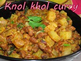 Navil kosu, alasande palya i Knol knol curry recipe
