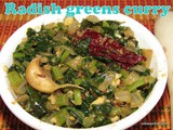Radish greens curry i Mulangi soppina palya
