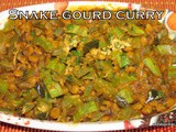 Snake Gourd Chana Dal curry i Padavalakai Kadlebele Kootu