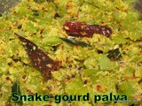 Snake gourd stir fry i Padavalakai Palya