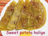 Sweet Potato Poran poli i Sweet potato Holige i sihi genasina Holige