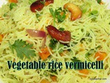 Vegetable Rice vermicelli i Vegetable Shavige Bhath