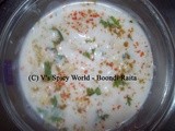 Boondi Raita / Yougurt with Boondi(fried tiny salty balls of gramflour)