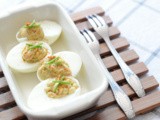 Avocado & Feta Deviled Eggs