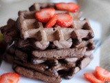 Chocolate Oatmeal Waffles (Sugar and Lactose Free)