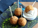 Falafel served with a Coconut Curry Dip