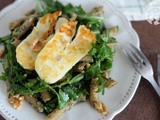 Grilled Halloumi and Mint Pesto Salad