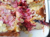 Raspberry Peach Cake (Sweetened with Honey)