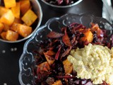 Red Cabbage Slaw & Sweet Potato Salad + Becoming a Meatless Monday Blogger on Board