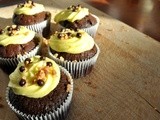 Rich Chocolate cupcakes with Buttercream Almond Topping feat. Jacques Chocolate