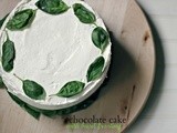 Chocolate cake with basil buttercream