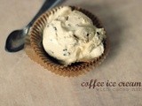 No-churn coffee ice cream with cacao nibs