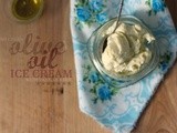 No-churn olive oil ice cream with vanilla bean