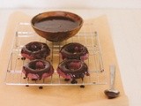 Raspberry doughnuts with chocolate glaze
