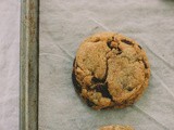 Whole wheat chocolate chip cookies. with spelt, and fleur de sel, and cacao nibs