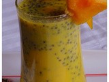 Chia seed smoothie with mango and melon(step by step directions with photo)