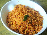 Huli Avalakki ( Spicy Flattened Rice ) / Masala Poha Recipe