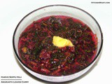 Kempu Harive Soppu Huli / Red Amaranth Leaves Curry