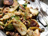 Roasted brussels sprouts and apple salad