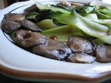Oyster Mushroom Scallops with Baby Bokchoy